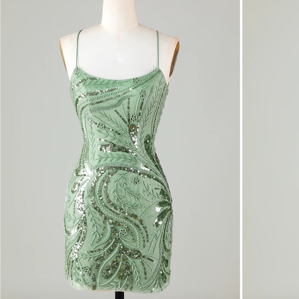 Zapaka Green Homecoming Dress Small